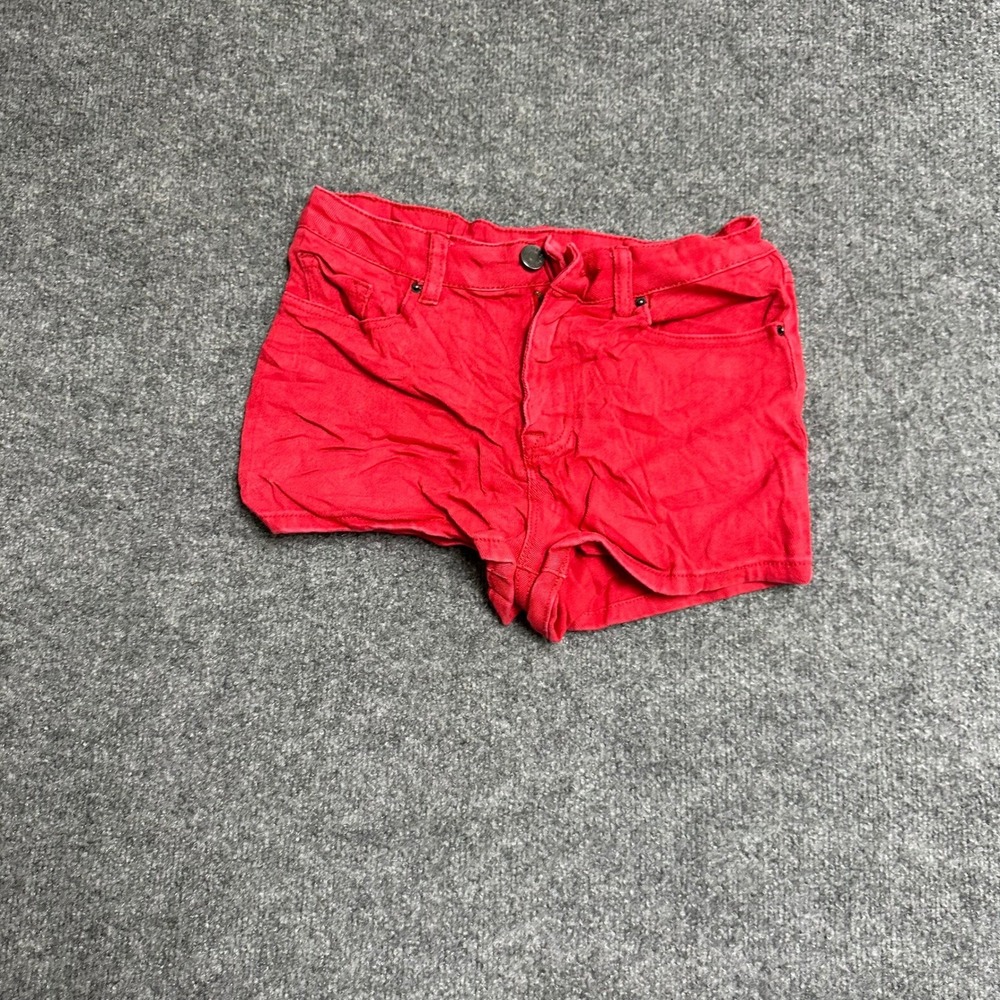 BDG Shorts Womens Size 26 Red Denim Stretch Casual Cut Off Hot Pants Mini
